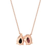 Oval and Pear Toi et Moi Necklace