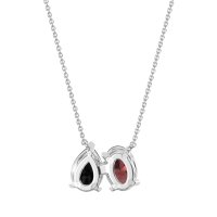 Oval and Pear Toi et Moi Necklace