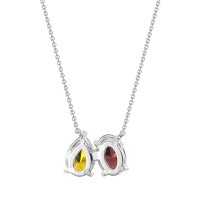 Oval and Pear Toi et Moi Necklace