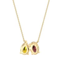 Oval and Pear Toi et Moi Necklace