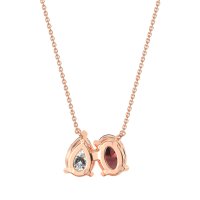 Oval and Pear Toi et Moi Necklace