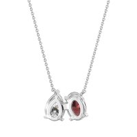 Oval and Pear Toi et Moi Necklace