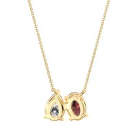 Oval and Pear Toi et Moi Necklace