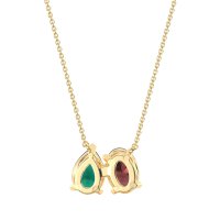 Oval and Pear Toi et Moi Necklace