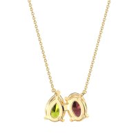 Oval and Pear Toi et Moi Necklace