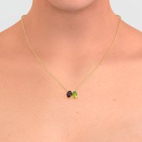 Oval and Pear Toi et Moi Necklace