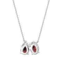 Oval and Pear Toi et Moi Necklace