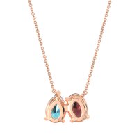 Oval and Pear Toi et Moi Necklace
