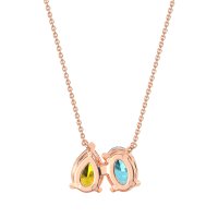 Oval and Pear Toi et Moi Necklace