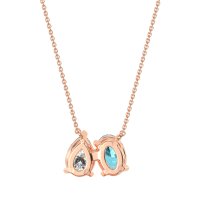 Oval and Pear Toi et Moi Necklace
