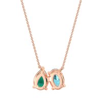 Oval and Pear Toi et Moi Necklace