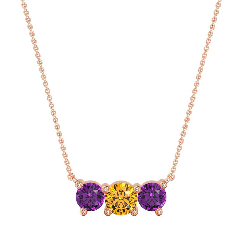 Three-stone Classic Necklace