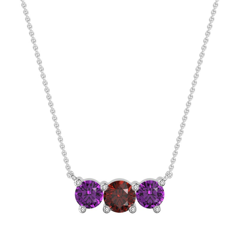 Three-stone Classic Necklace