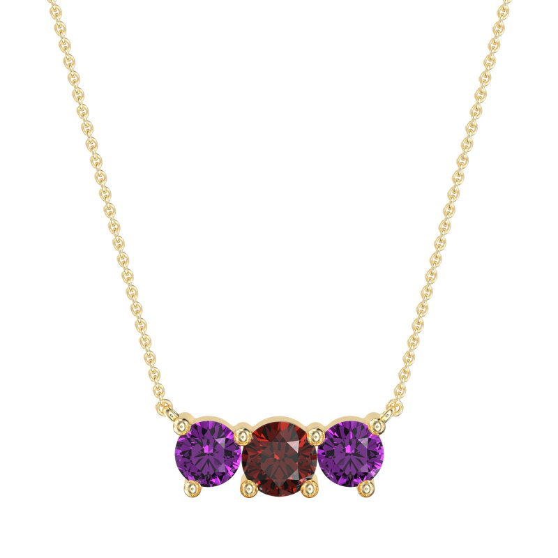 Three-stone Classic Necklace