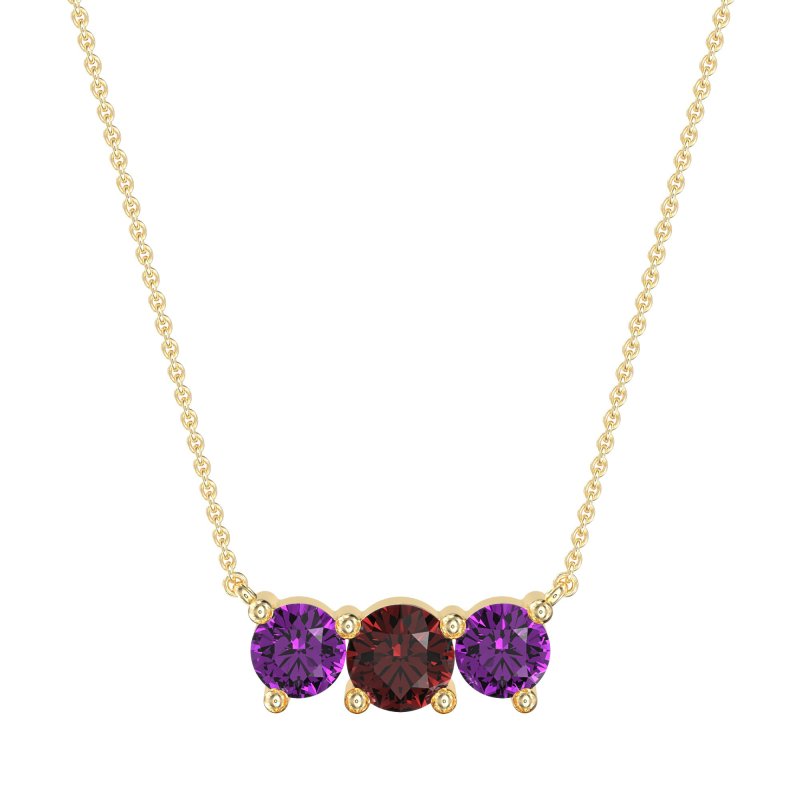Three-stone Classic Necklace