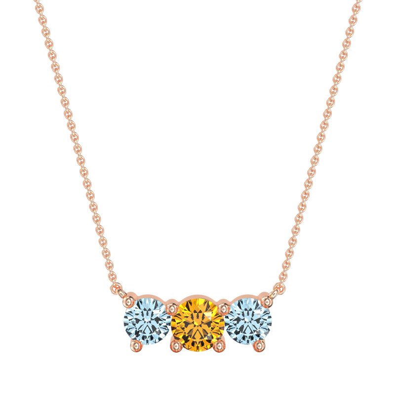 Three-stone Classic Necklace