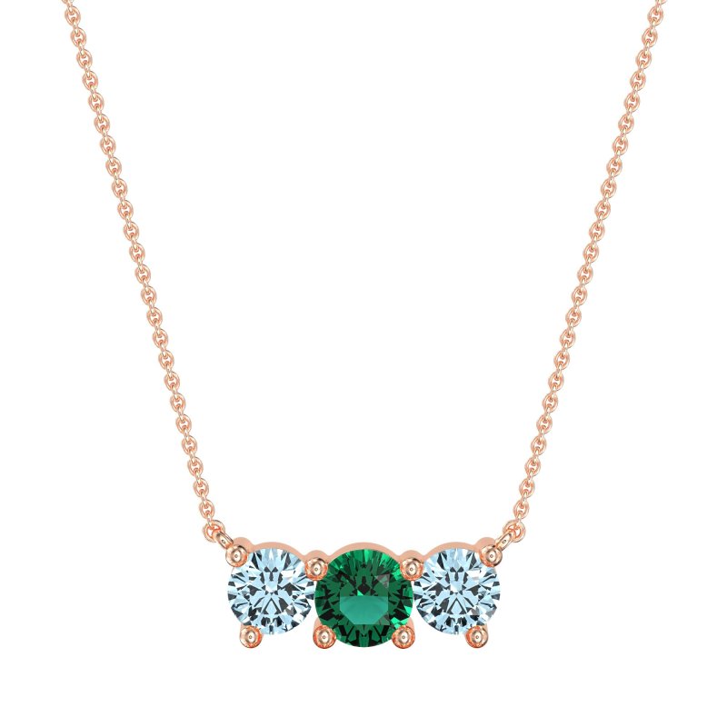 Three-stone Classic Necklace
