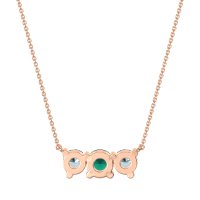 Three-stone Classic Necklace