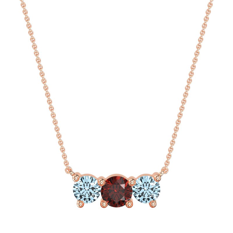 Three-stone Classic Necklace