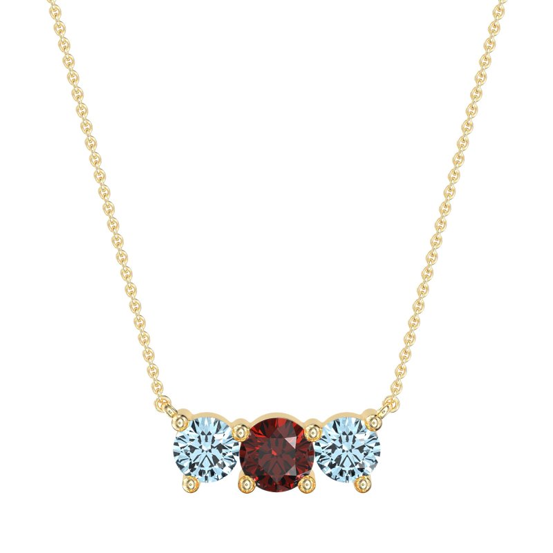 Three-stone Classic Necklace