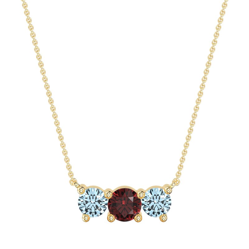 Three-stone Classic Necklace
