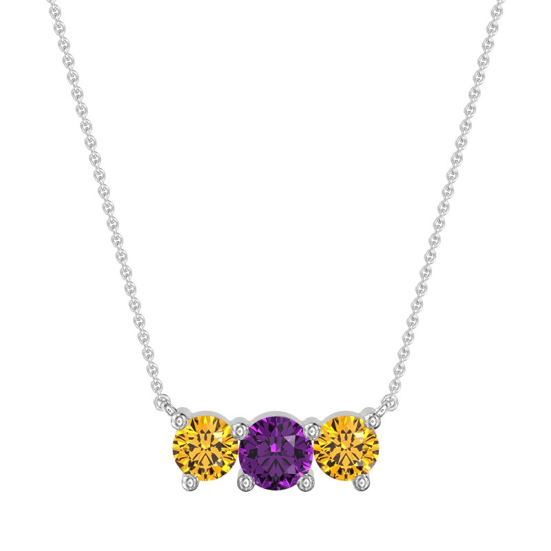 Three-stone Classic Necklace