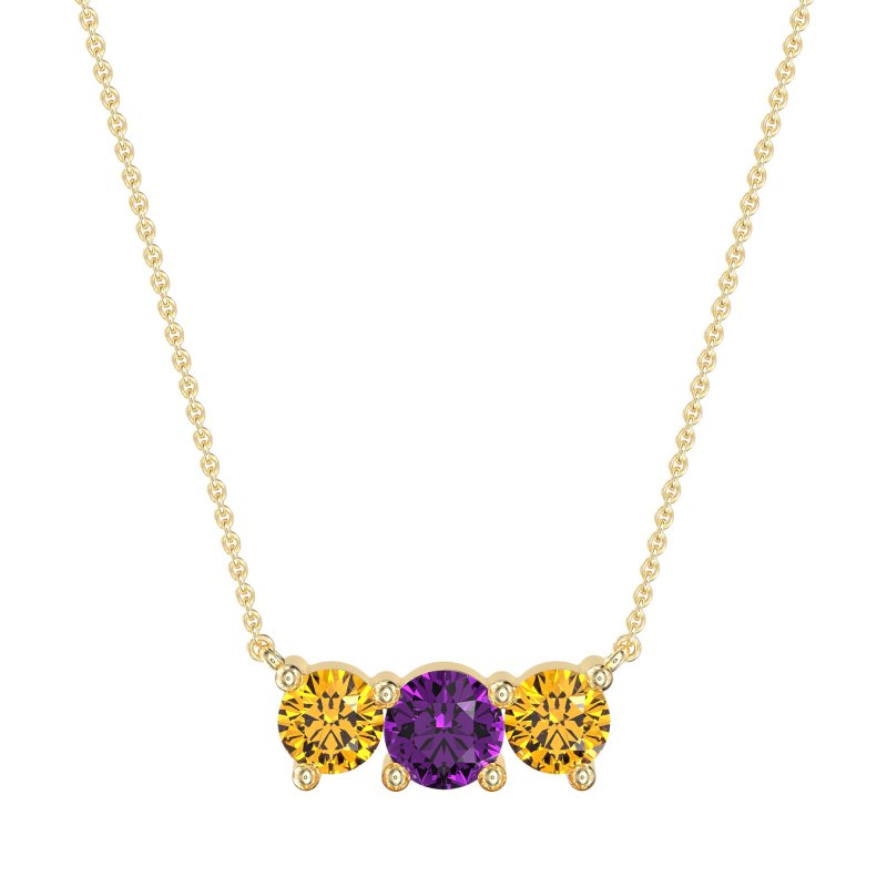 Three-stone Classic Necklace