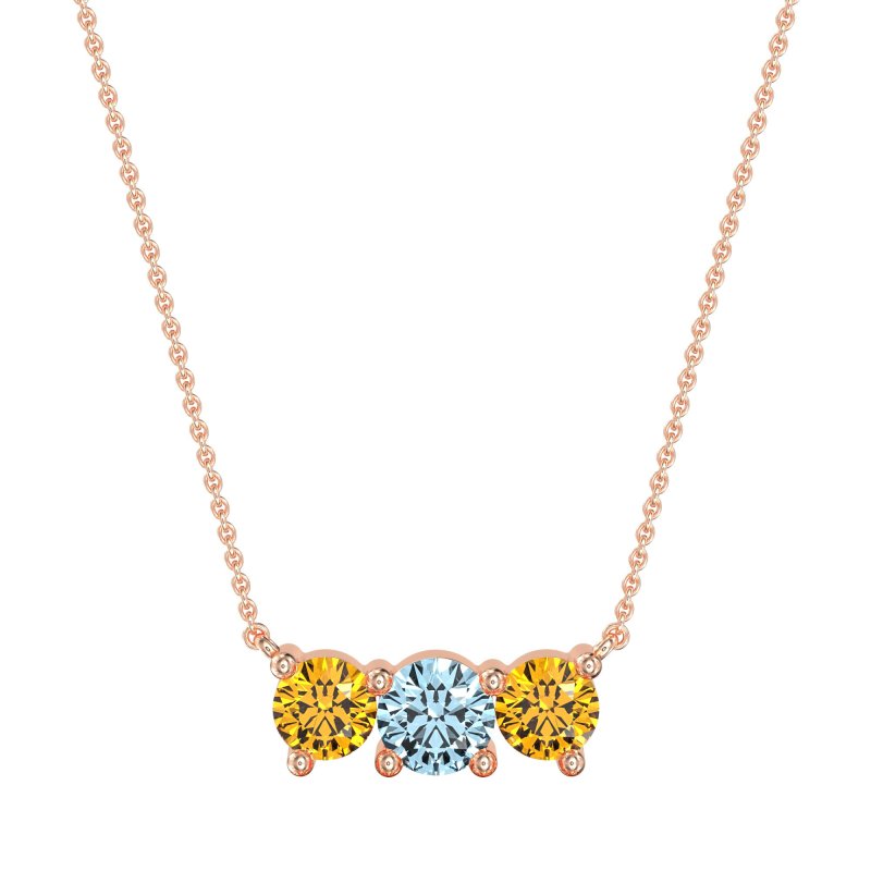 Three-stone Classic Necklace