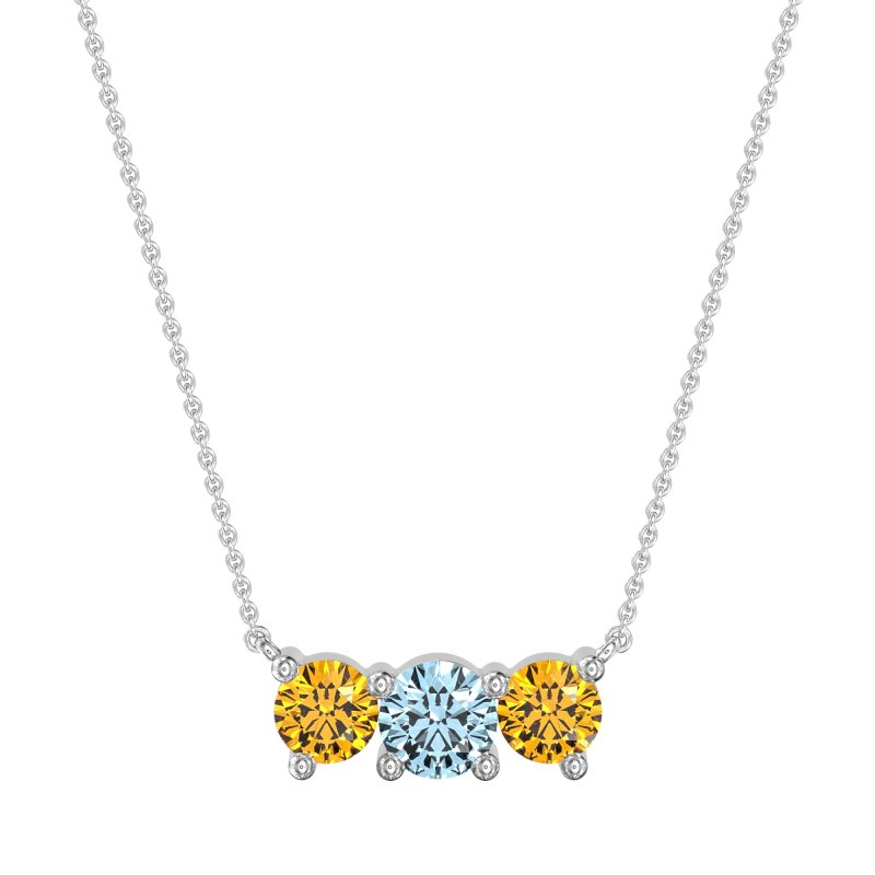 Three-stone Classic Necklace