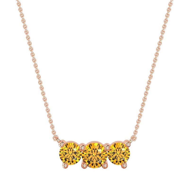 Three-stone Classic Necklace