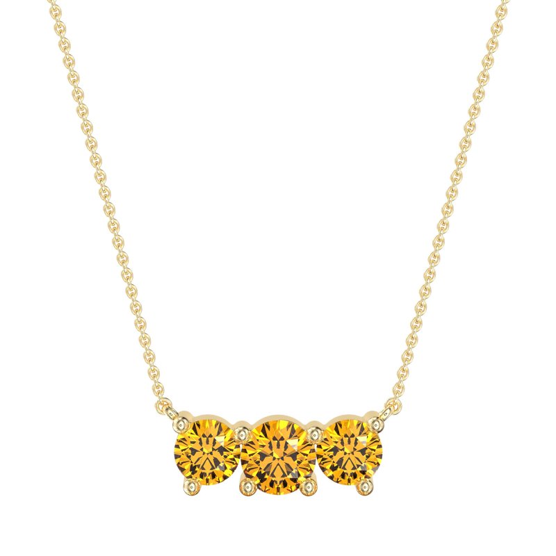 Three-stone Classic Necklace