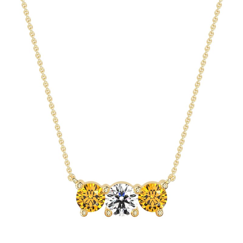 Three-stone Classic Necklace