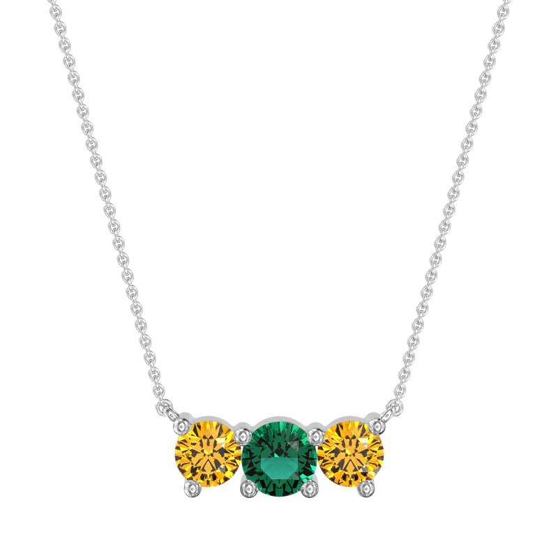 Three-stone Classic Necklace
