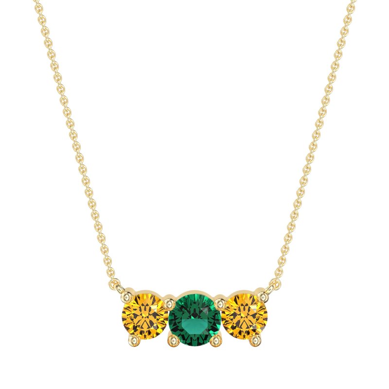 Three-stone Classic Necklace