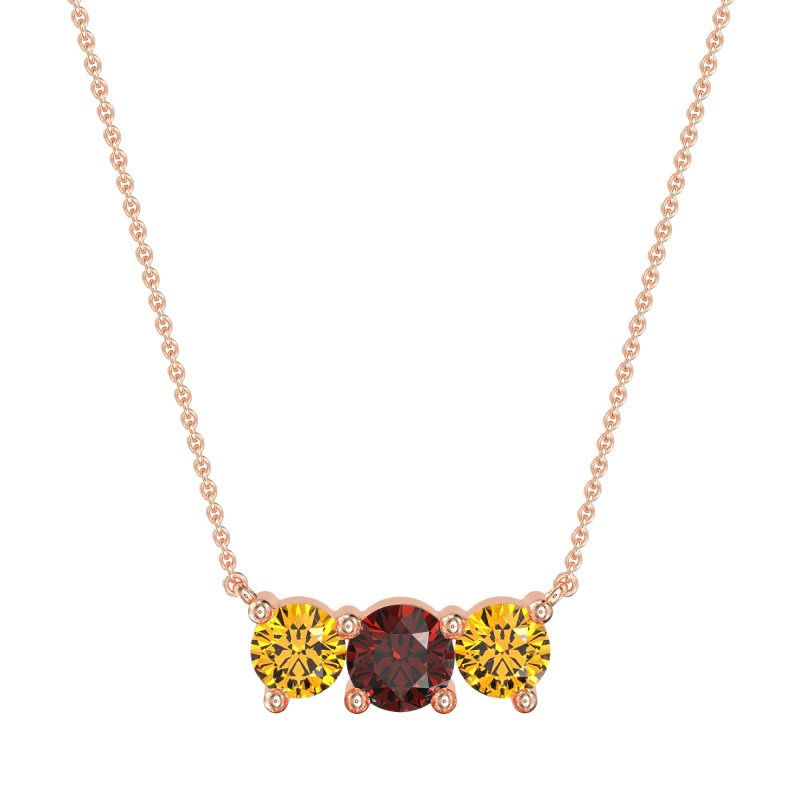 Three-stone Classic Necklace