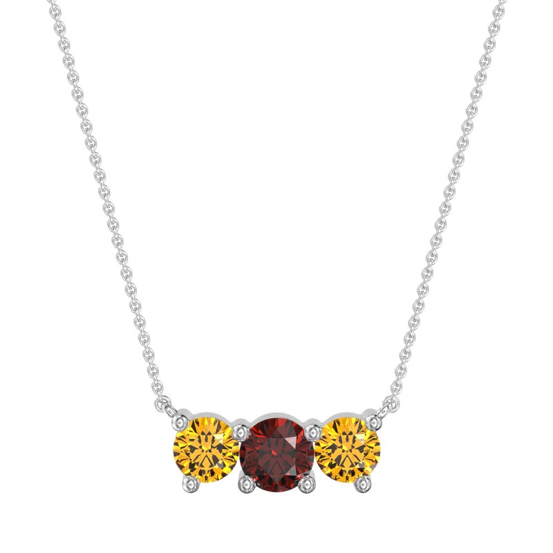 Three-stone Classic Necklace