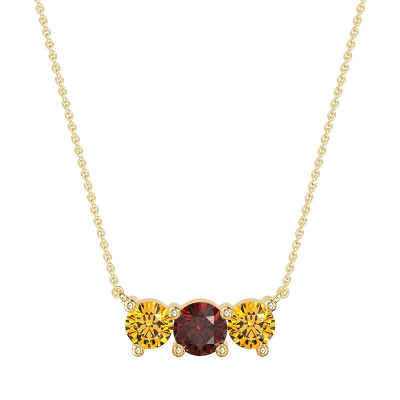 Three-stone Classic Necklace