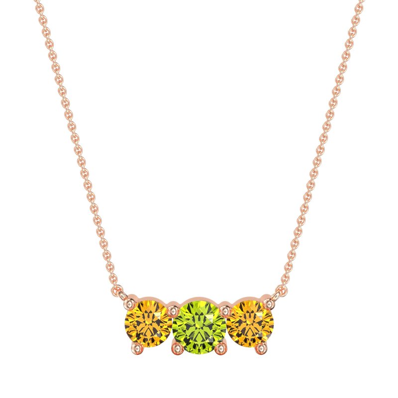 Three-stone Classic Necklace