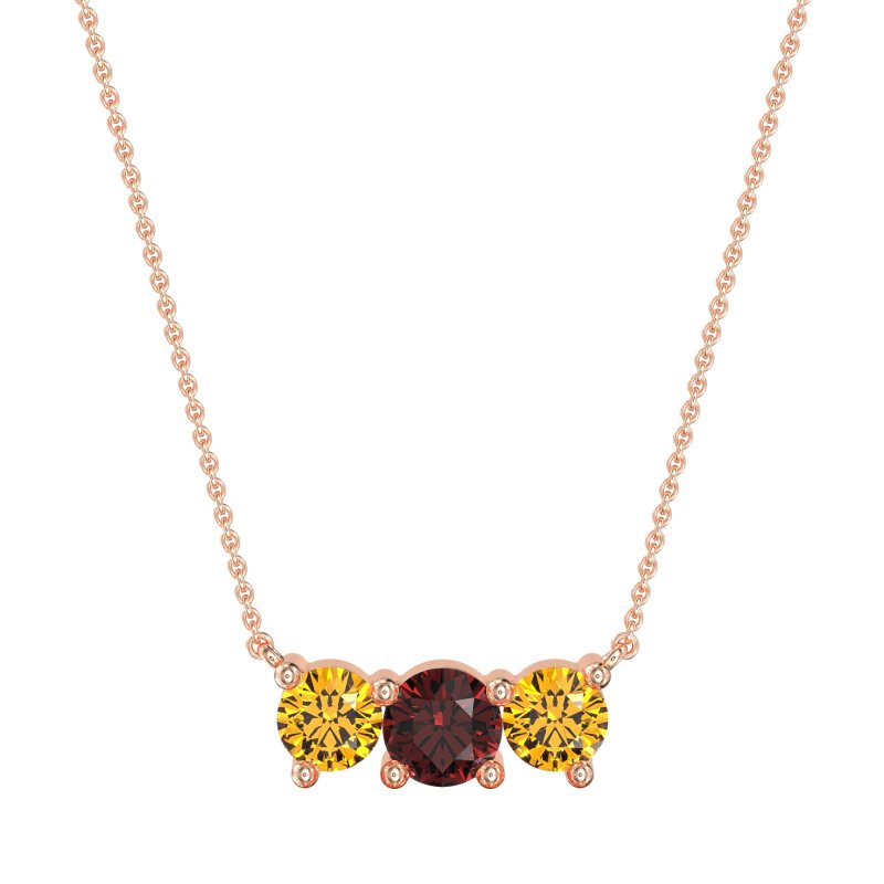 Three-stone Classic Necklace