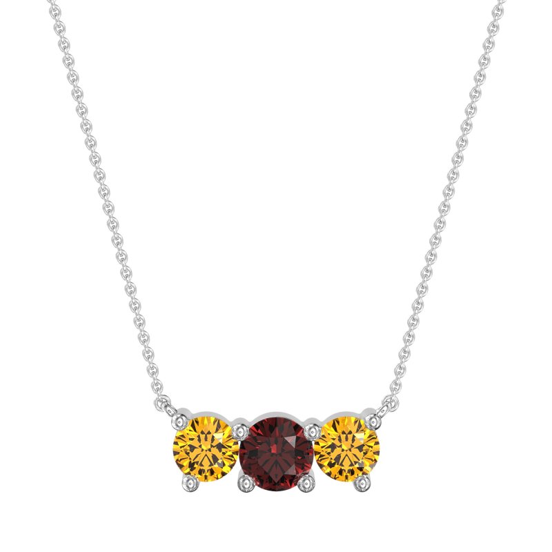 Three-stone Classic Necklace