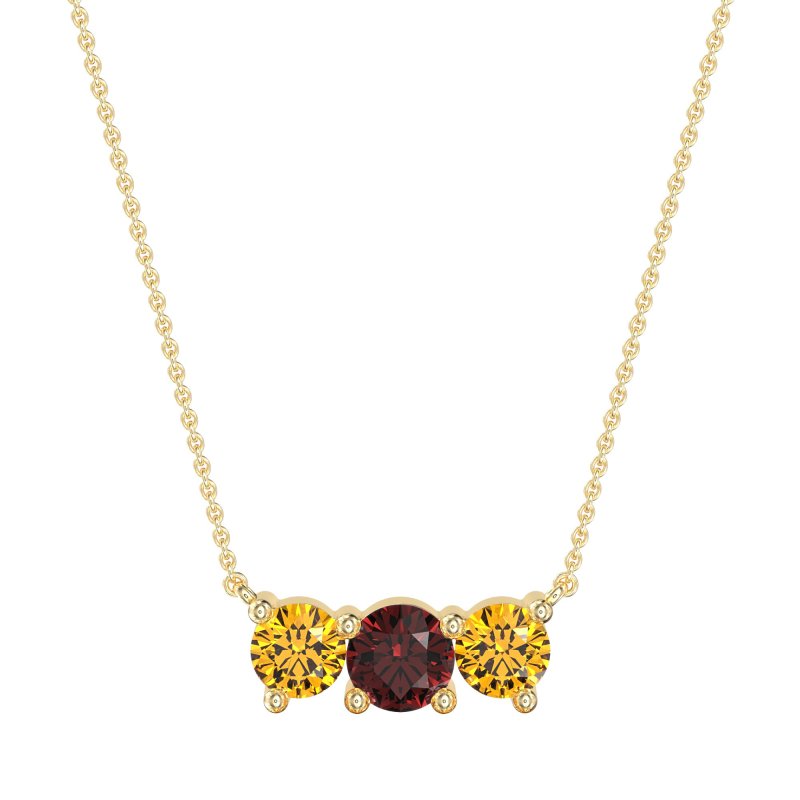 Three-stone Classic Necklace