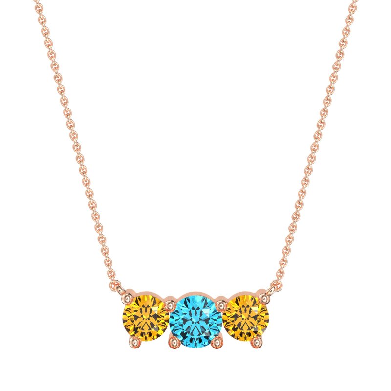 Three-stone Classic Necklace