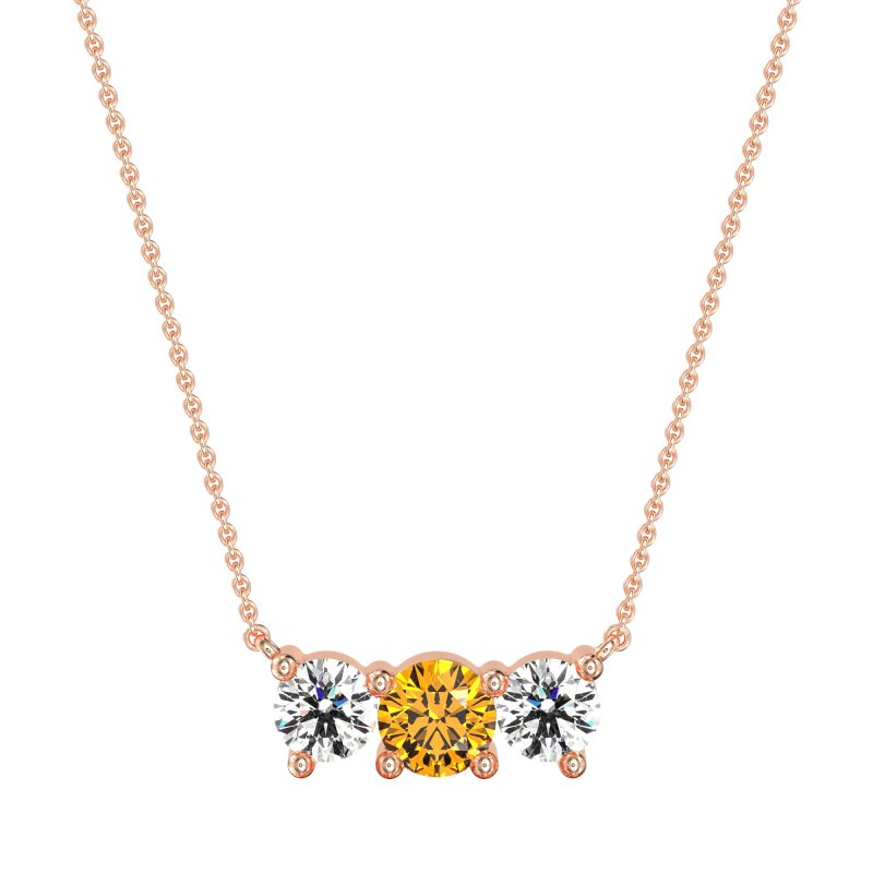 Three-stone Classic Necklace
