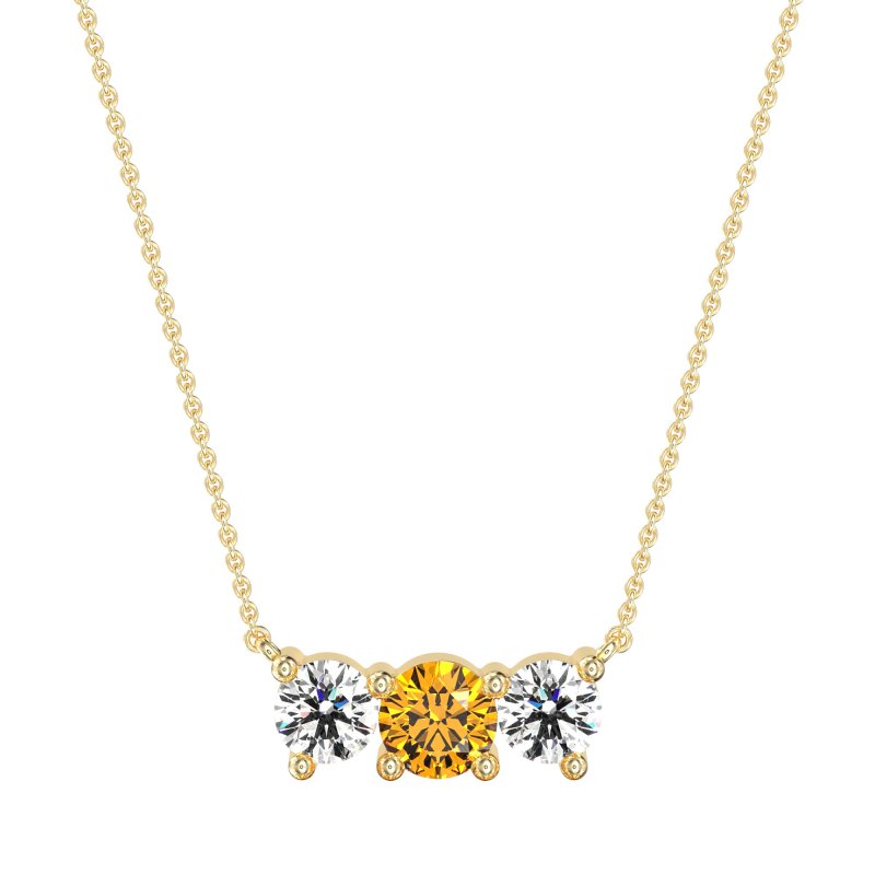 Three-stone Classic Necklace