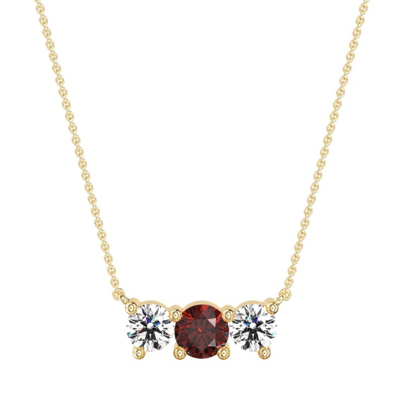 Three-stone Classic Necklace