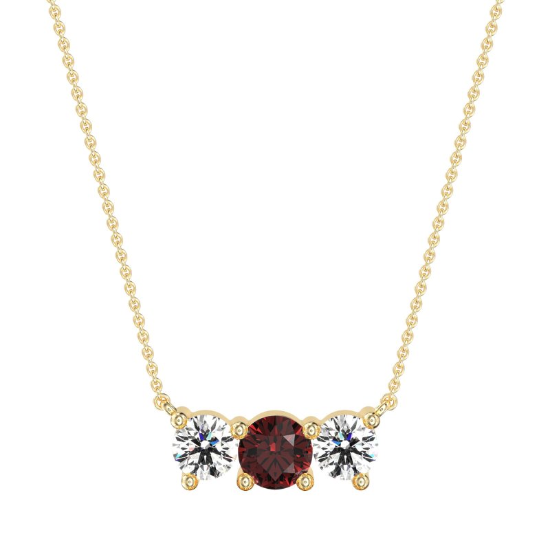 Three-stone Classic Necklace