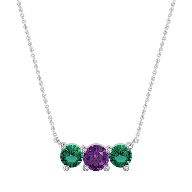 Three-stone Classic Necklace