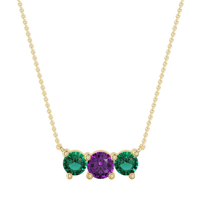Three-stone Classic Necklace
