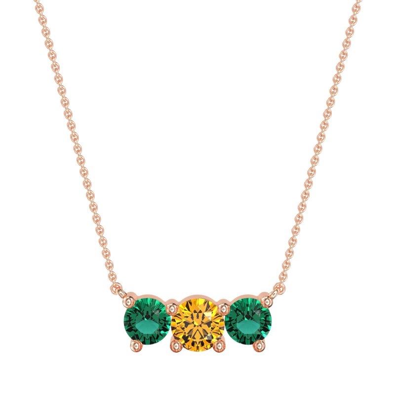Three-stone Classic Necklace