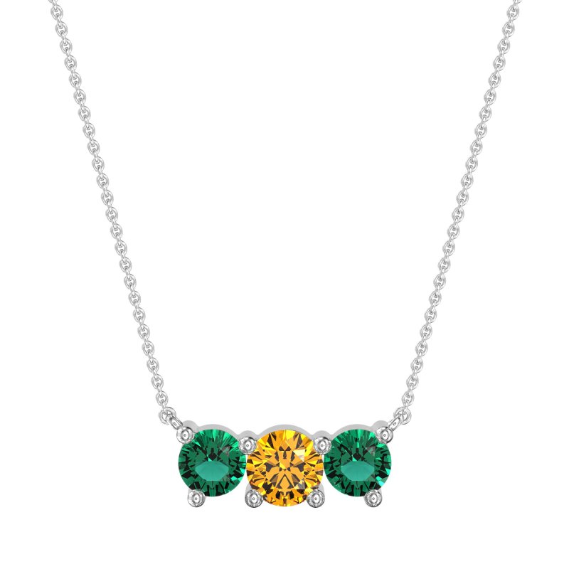 Three-stone Classic Necklace